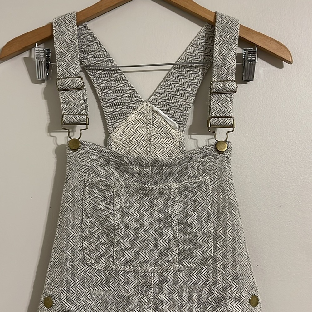 Gray Overall Dress with Adjustable Straps - Picture 3 of 11